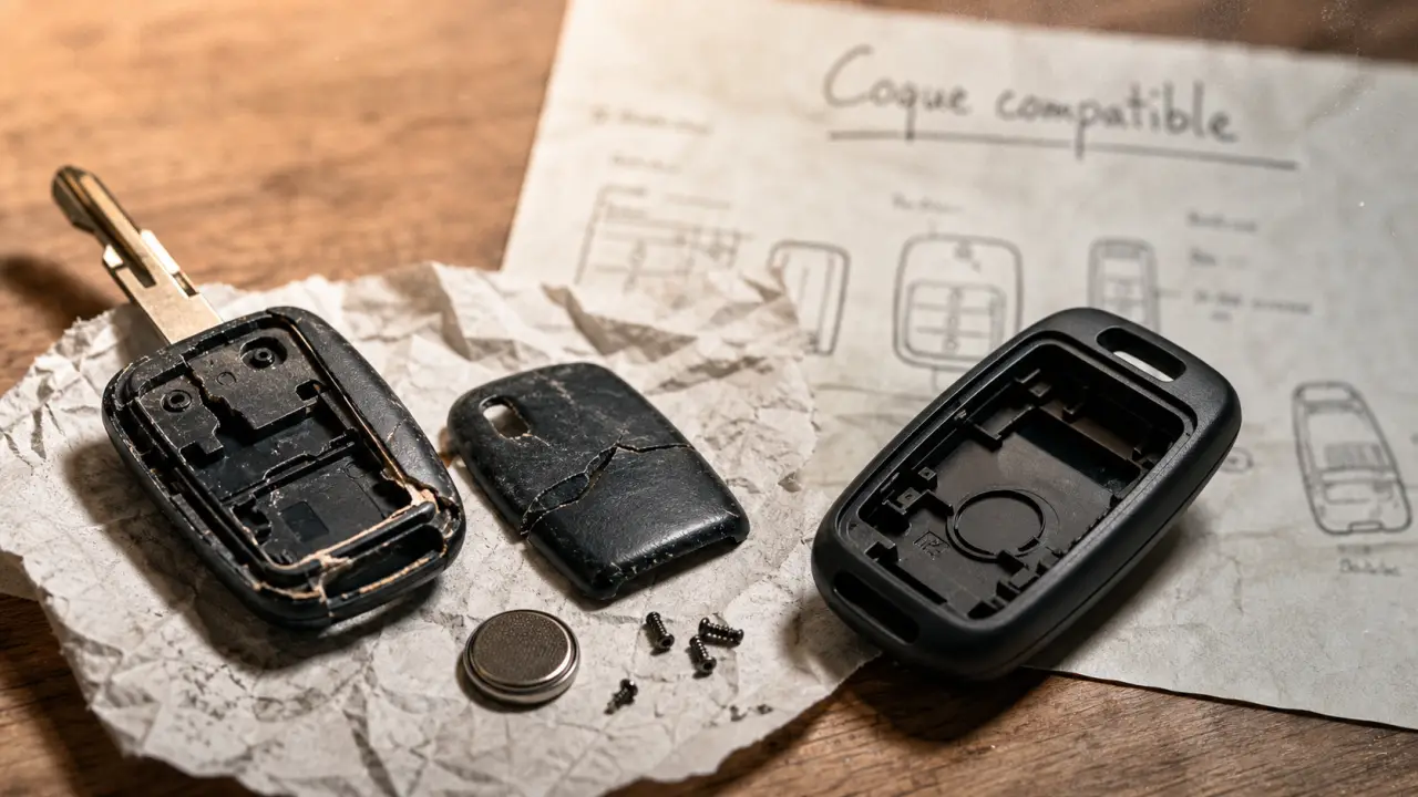 Coque de cle de voiture compatible : clé et coque comparées pour compatibilité