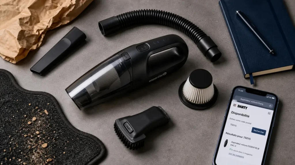 Aspirateur voiture chez Darty : sans fil, puissant ou retrait local ?