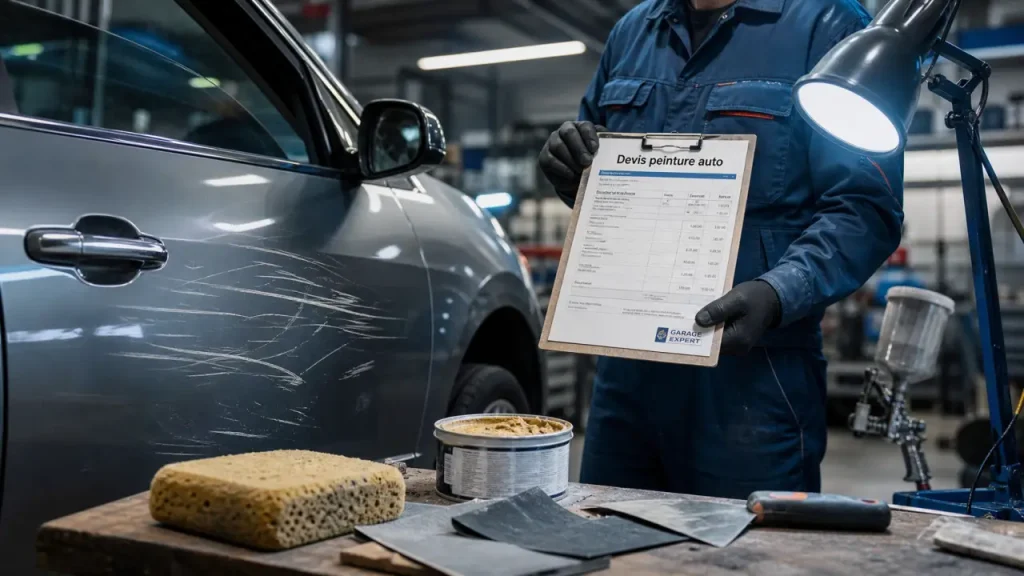 Prix d’un devis peinture auto : retouche à 50 €, élément à 215 € ou complète à 4000 € ?