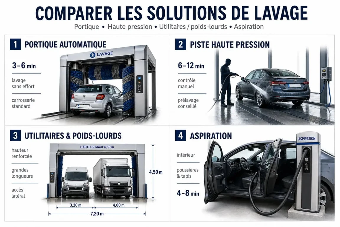 Station lavage auto karcher : comparaison des formats de lavage et des équipements