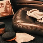 Entretien cuir auto sans graisser : application sur cuir brun