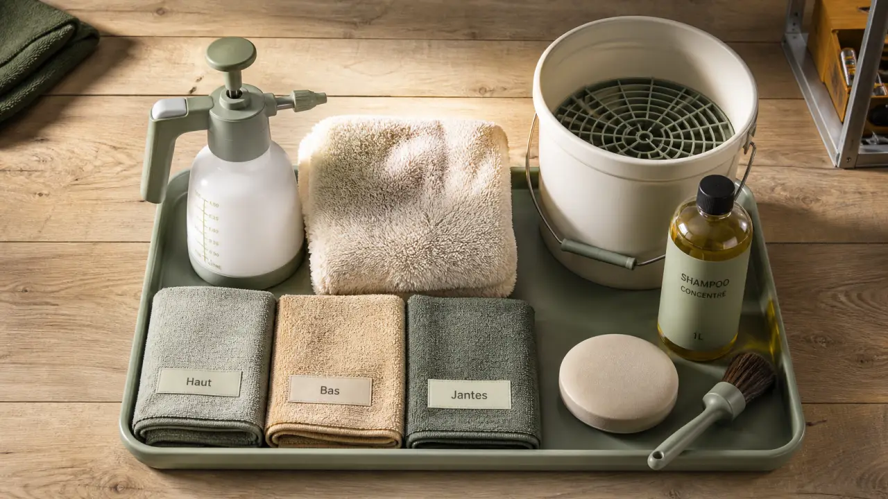 Materiel lavage auto : microfibres de lavage et séchage sans micro-rayures