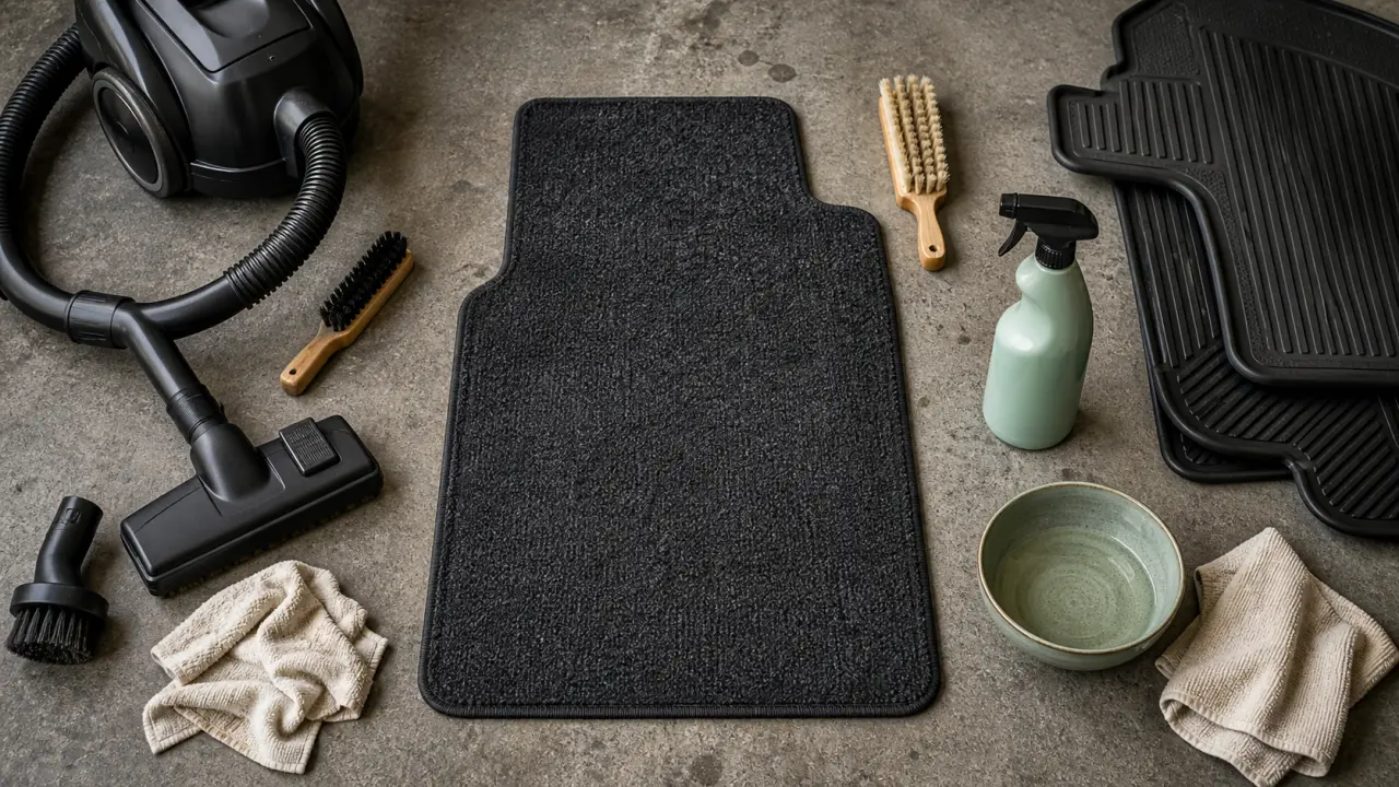 Moquette voiture nettoyage au vinaigre, étapes pro