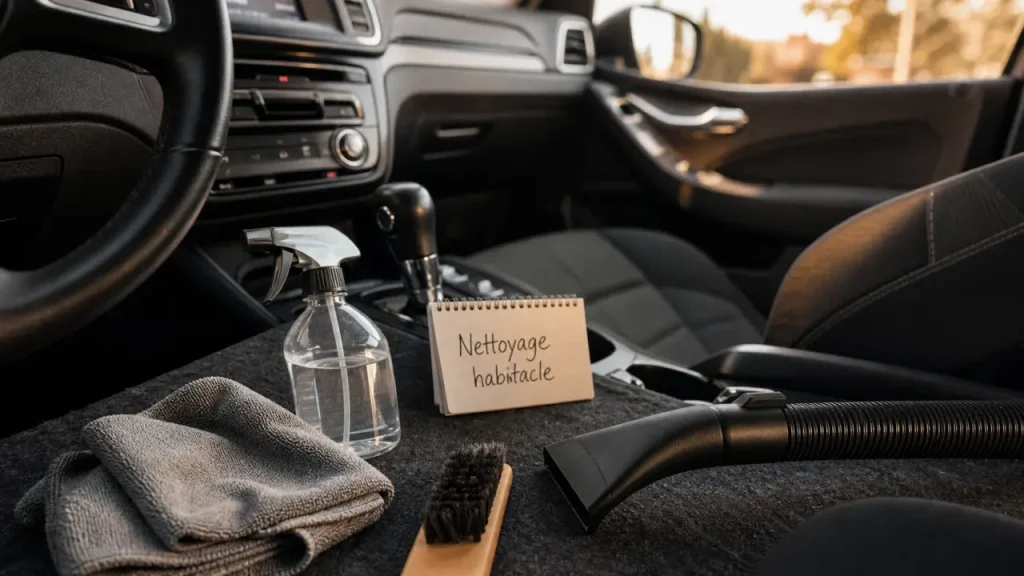 Nettoyage habitacle voiture : l’ordre à suivre pour éviter traces, odeurs et surfaces abîmées