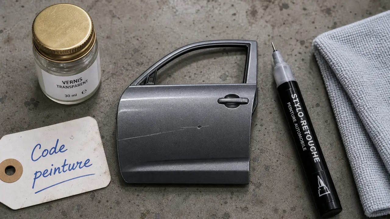Peinture retouche auto : stylo teinte, vernis et micro-rayure sur voiture