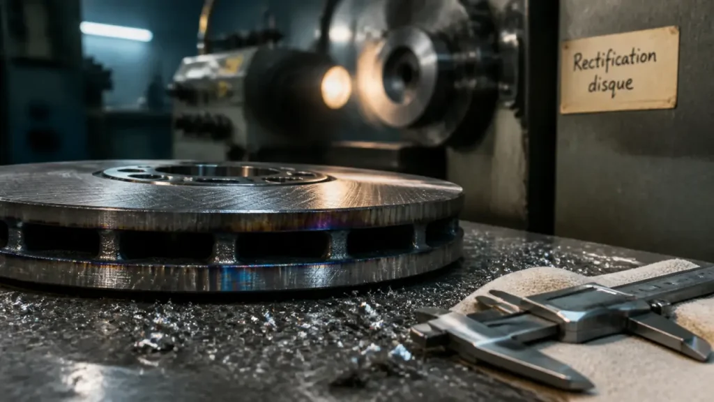 Rectifier un disque de frein : vibrations, voile, corrosion et épaisseur minimale à contrôler