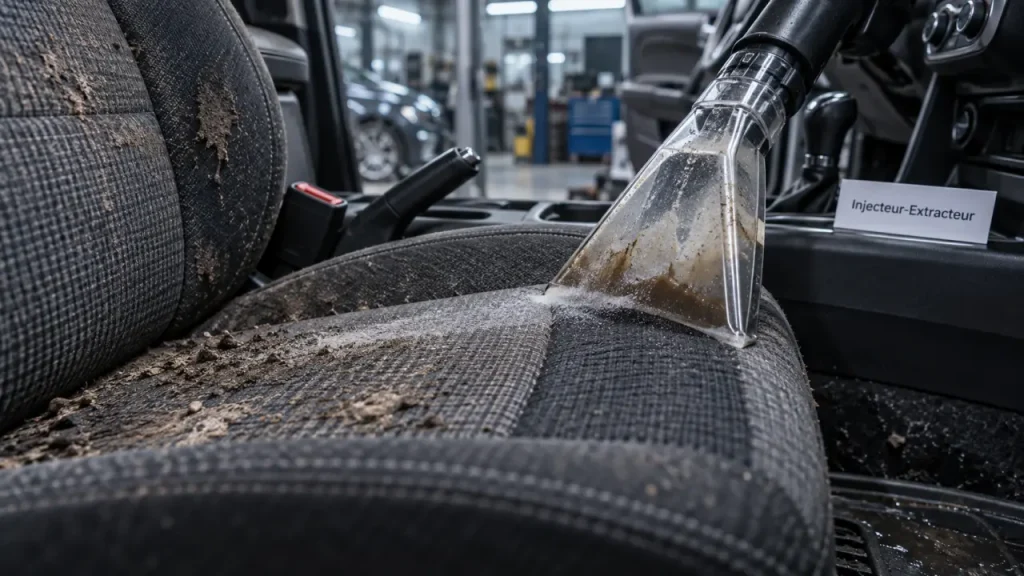 Aspirateur injecteur extracteur voiture : 5 gestes pour nettoyer les sièges sans les détremper