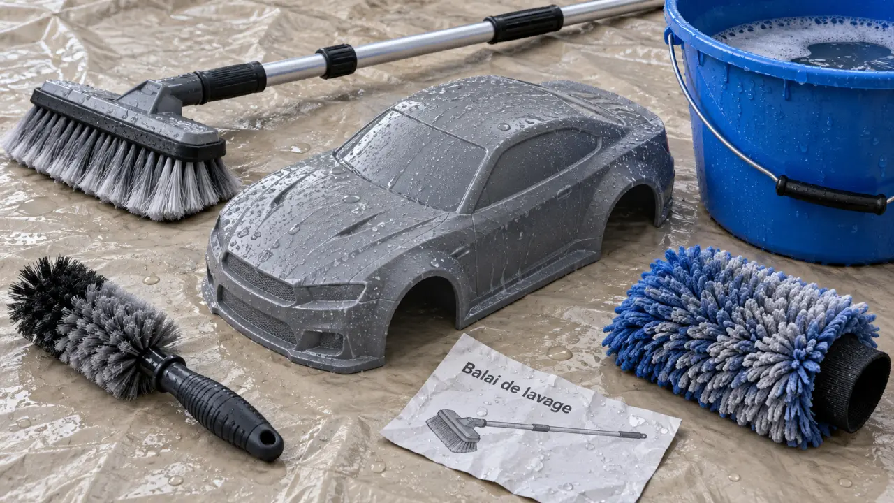 Balai nettoyage voiture pour atteindre le toit sans rayer la carrosserie