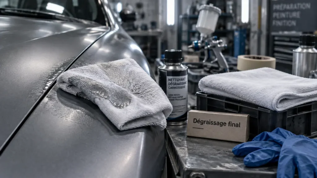 Dégraisser une carrosserie exige le bon produit et un essuyage immédiat