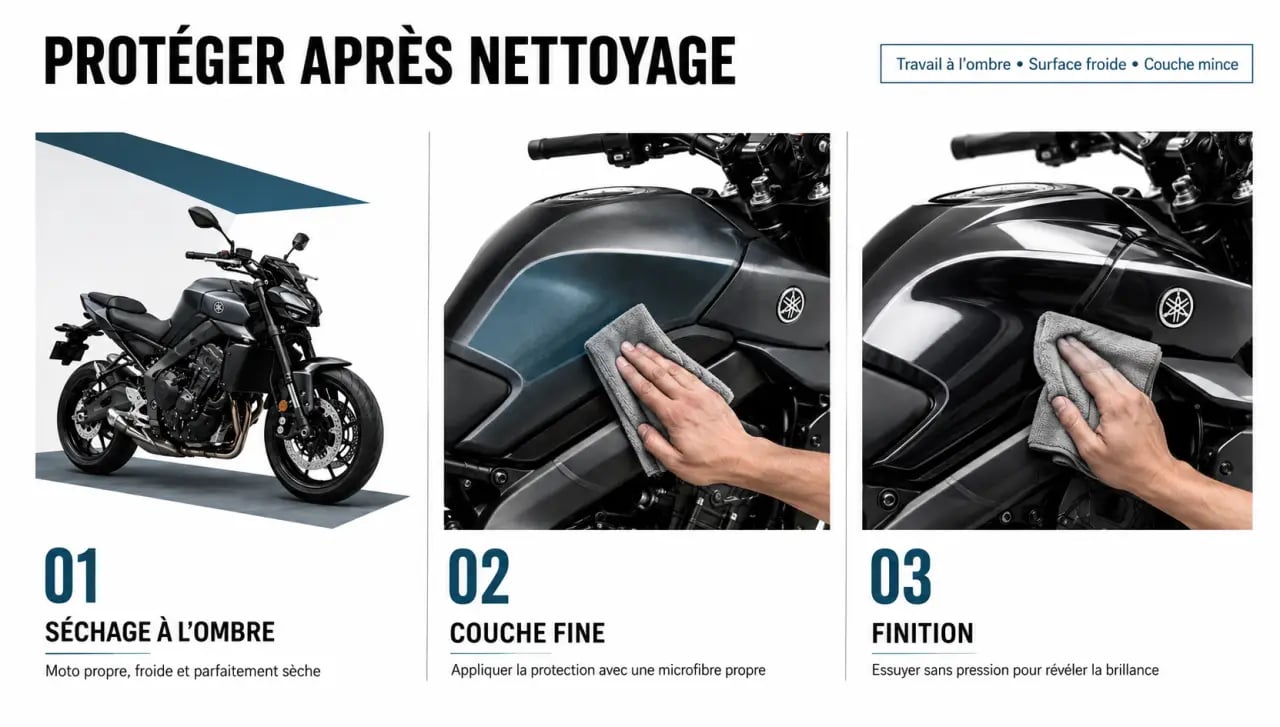 Comment protéger votre moto après un nettoyage professionnel complet en 3 étapes