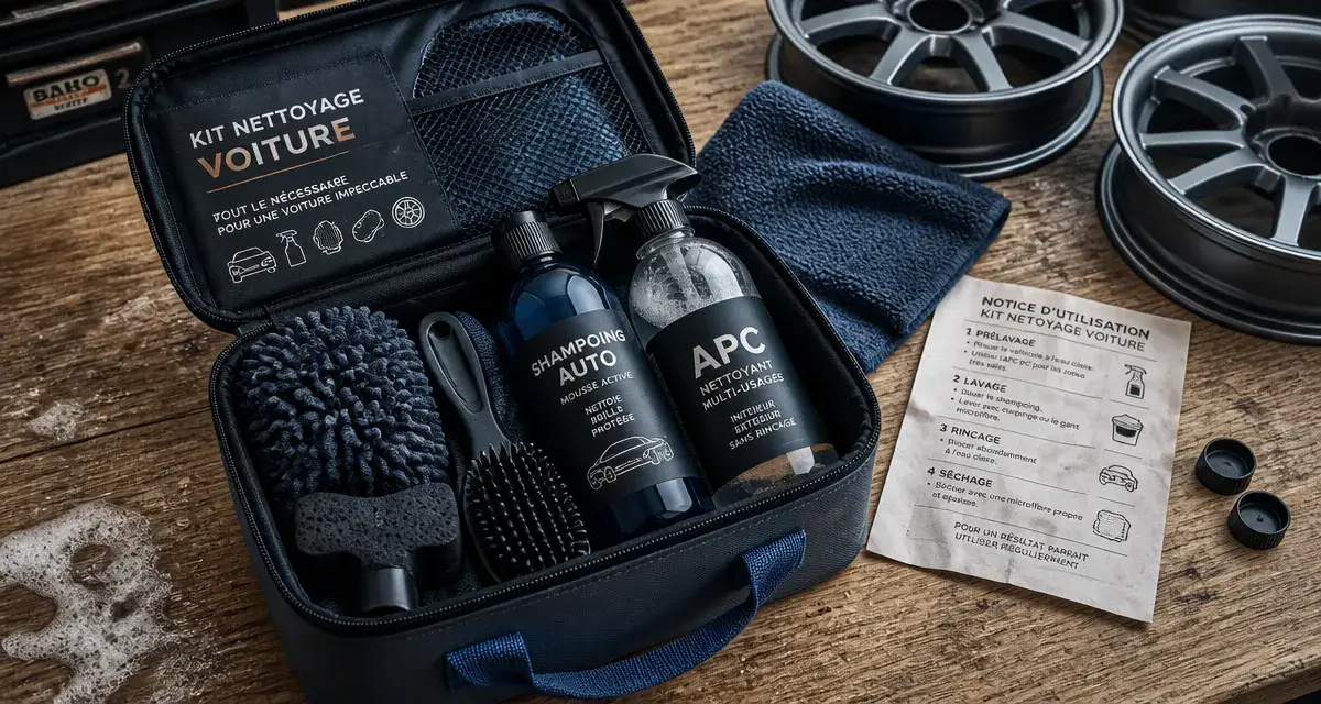 Kit nettoyage voiture : microfibres et APC pour nettoyer voiture