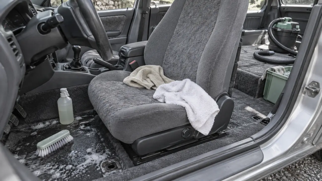 Nettoyage tissus voiture pour éviter auréoles et odeurs