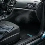 Nettoyage voiture vapeur : microfibre sur siège, vapeur et humidité réduites