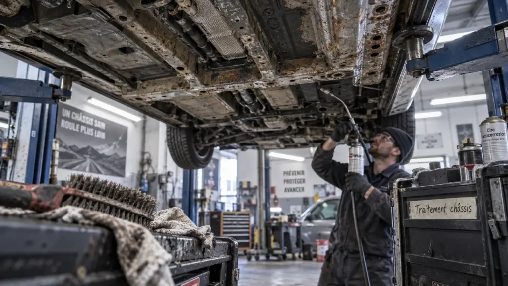 Traitement anti-corrosion du châssis : ne recouvrez jamais une rouille active