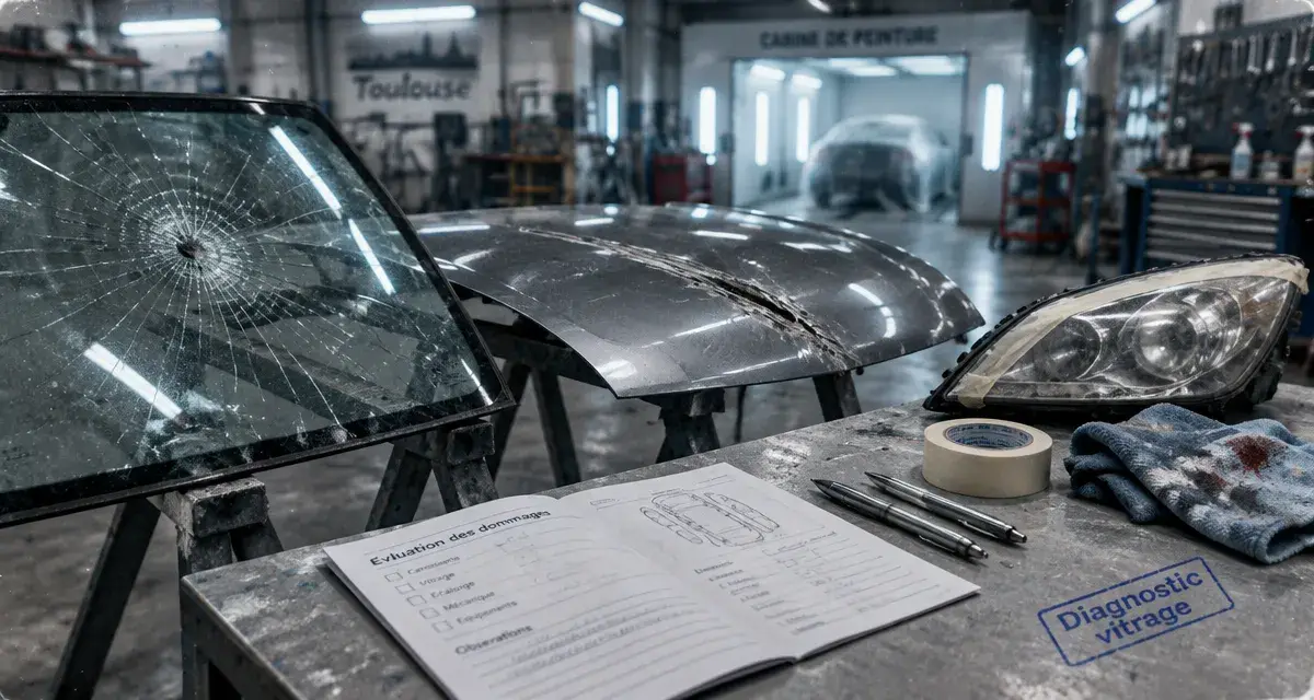 Carrosserie de l auto à Toulouse : diagnostic vitrage, pare-brise fissuré