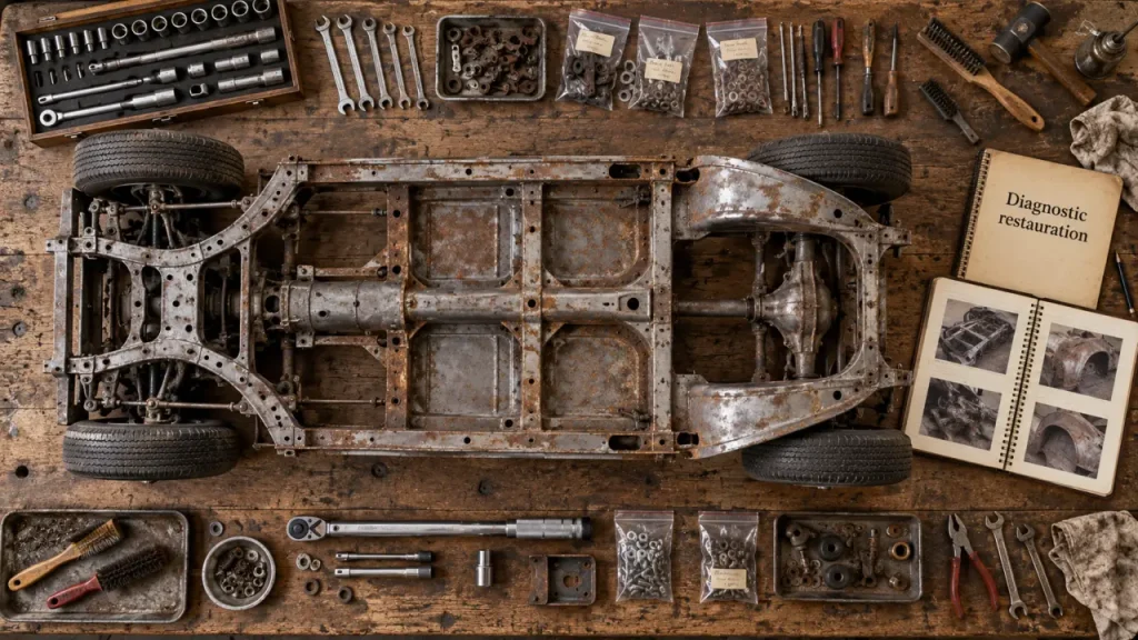 Restauration de voiture ancienne : la corrosion à évaluer avant de tout démonter