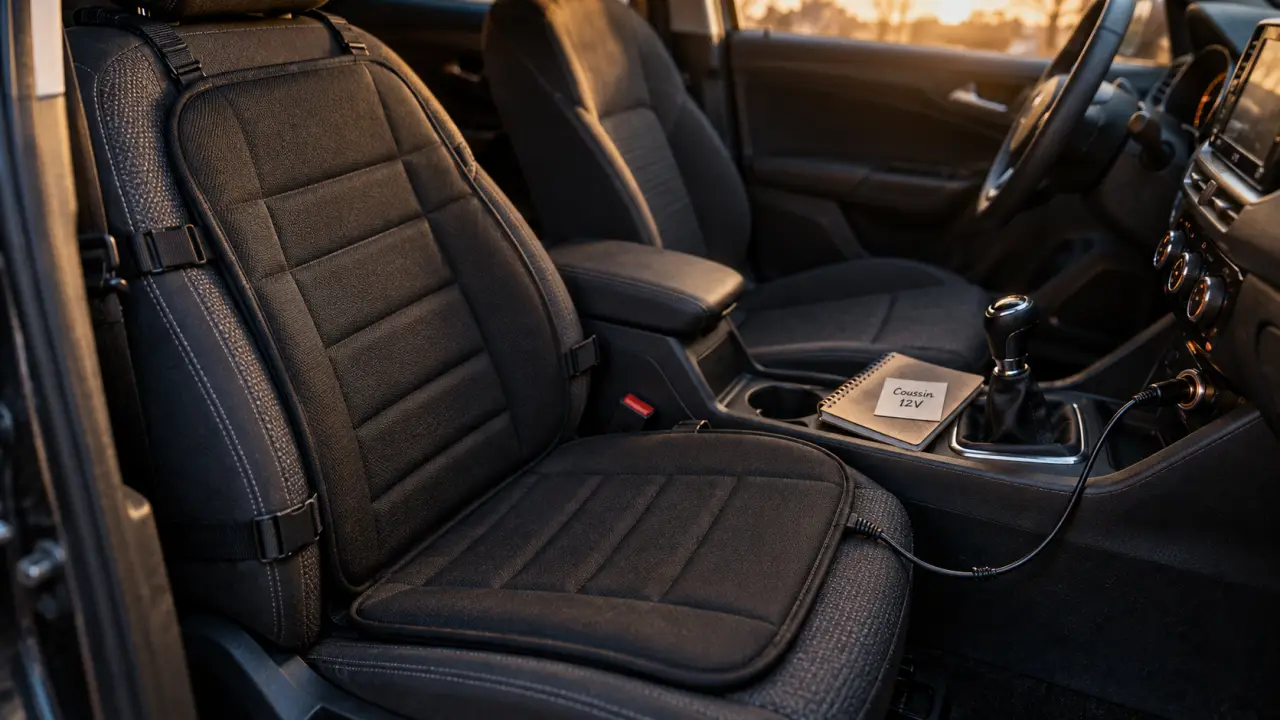 Siège chauffant pour voiture 12V : coussin chauffant sur siège